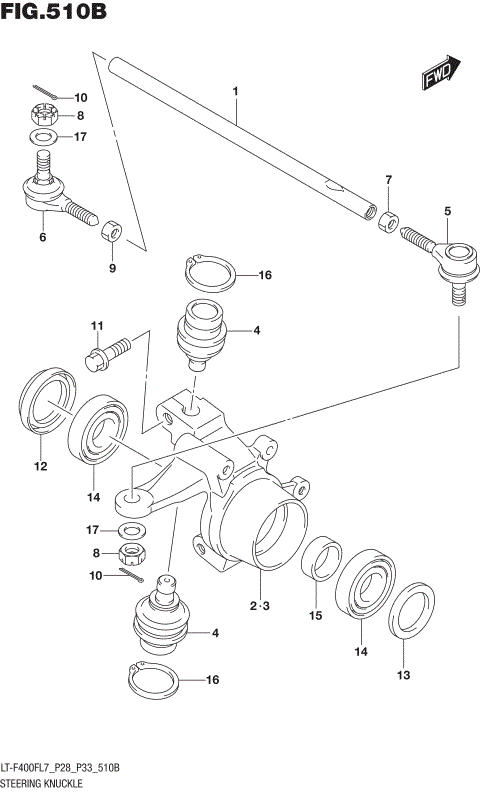 STEERING KNUCKLE (LT-F400FL7 P33)