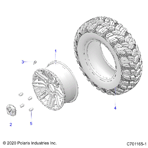 WHEELS, FRONT - G21GAB99CM/FM (C701165-1)