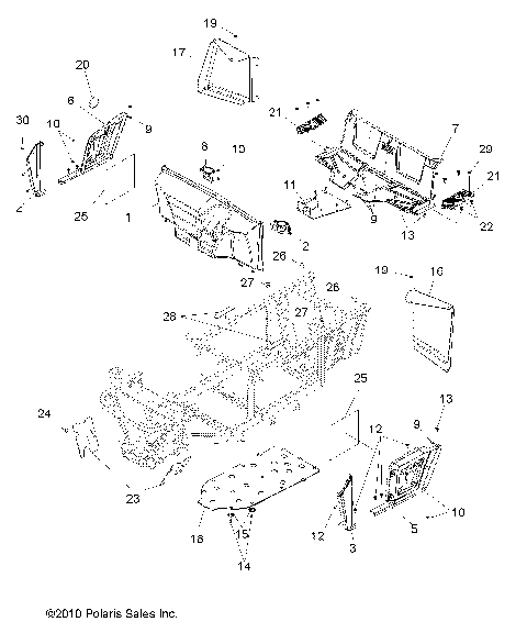 BODY, FLOOR and FENDERS - R12RC08GA/GH/FA/FH (49RGRMOLDINGS11EV)