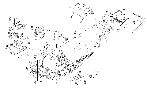 CHASSIS, REAR BUMPER, AND SNOWFLAP ASSEMBLY [93798]