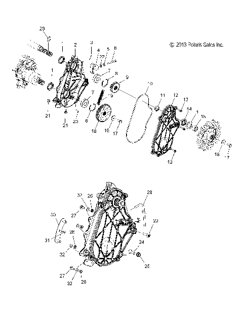 DRIVE TRAIN, CHAINCASE - S15CN8/CY8 ALL OPTIONS (49SNOWCHAINCASE14RMKASLT)