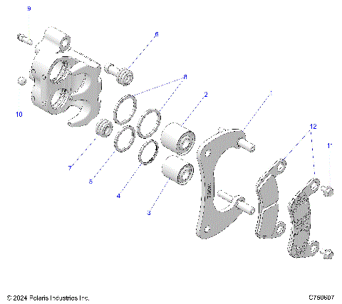 BRAKES, CALIPER, REAR - Z25RPP2KAE/BE (C750607)