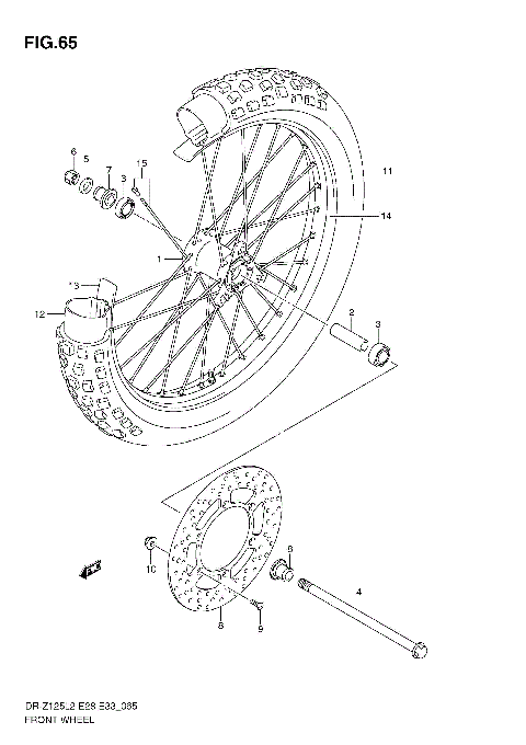 FRONT WHEEL (DR-Z125L E33)