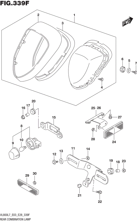 REAR COMBINATION LAMP (VL800TL7 E33)