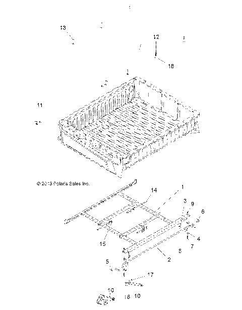 BODY, BOX MOUNTING AND LATCH - R141D9JDA/2D9JDA (49BRUTUSBOXMTG13)