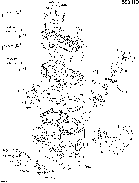 01- Cylinder, Exhaust Manifold And Reed Valve
