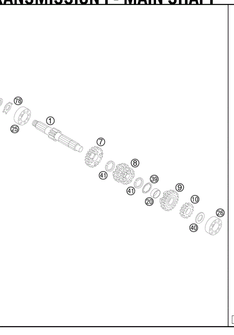 TRANSMISSION I - MAINSHAFT 