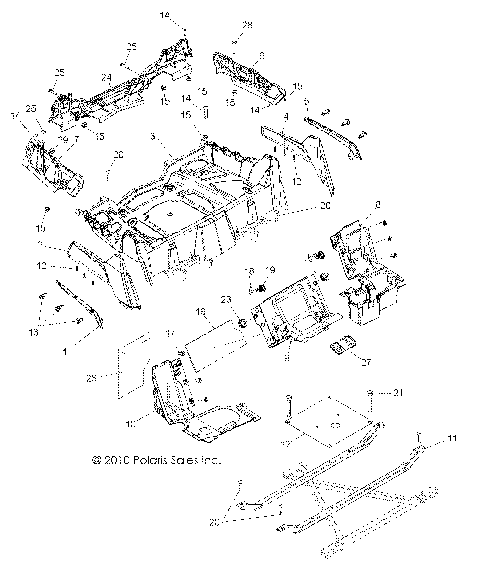 BODY, REAR RACK and FENDERS - R11VH76/VY76 ALL OPTIONS (49RGRRACKMTG11RZR)