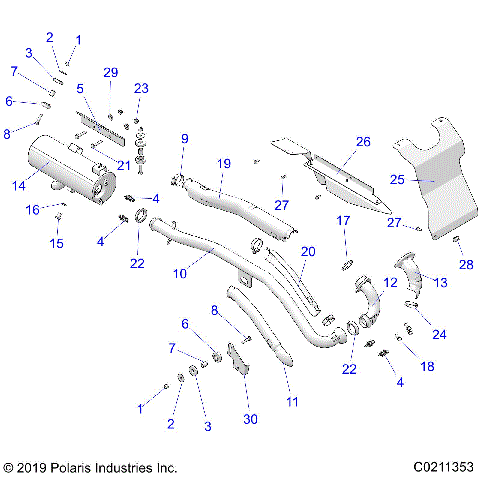 ENGINE, EXHAUST - A20SEA57A1/A4/A7/A9 [C0211353]
