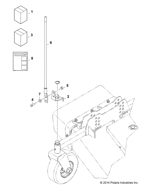 MOWER, ROD INDICATOR PARTS