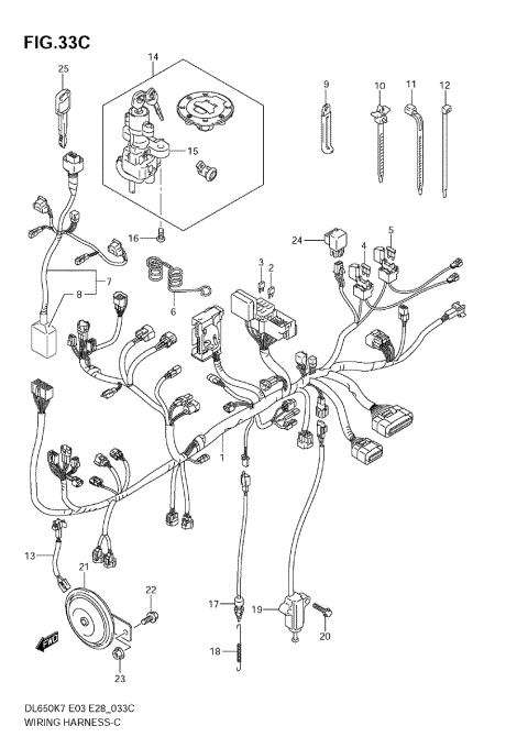 WIRING HARNESS (DL650AK8/AK9)