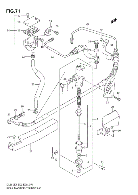 REAR MASTER CYLINDER (DL650AK7/AK8/AK9)