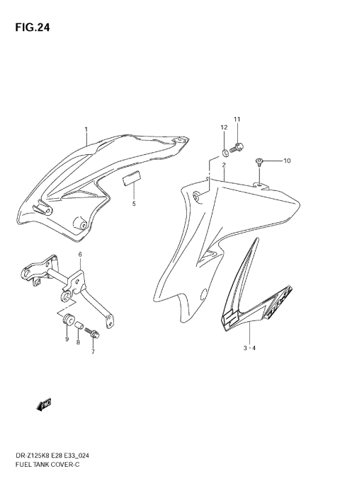 FUEL TANK COVER (MODEL K8)