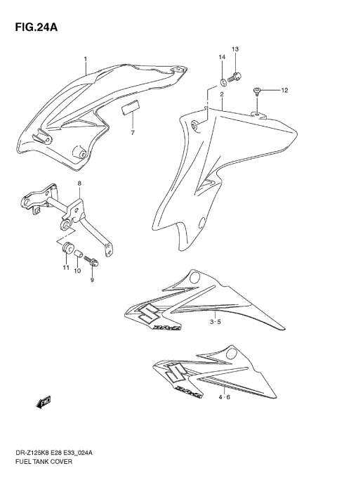 FUEL TANK COVER (MODEL K9)