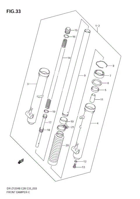 FRONT DAMPER (DR-Z125)