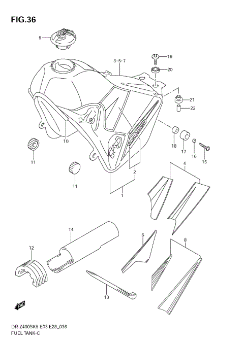 FUEL TANK (MODEL K5/K6/K7/K8)