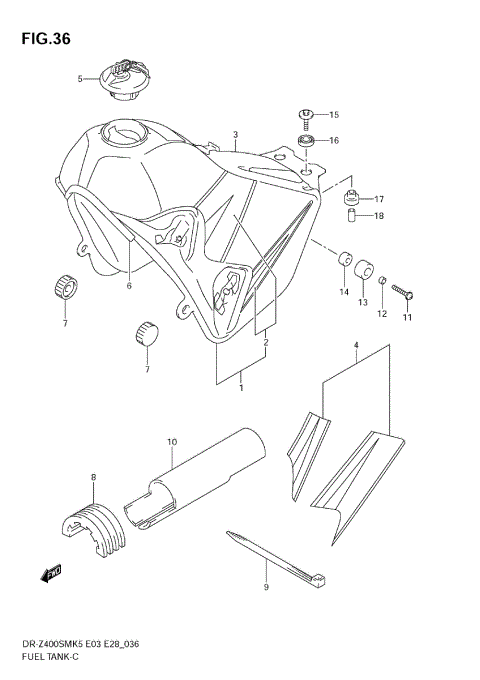 FUEL TANK (MODEL K5/K6)