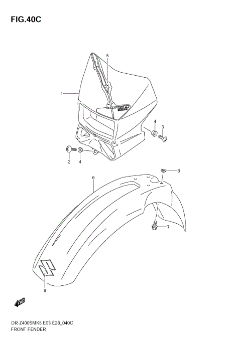 FRONT FENDER (MODEL K9)