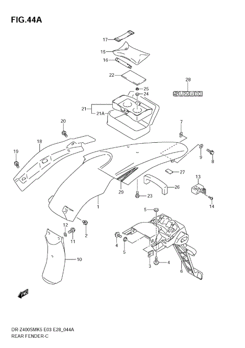 REAR FENDER (MODEL K7/K8/K9)