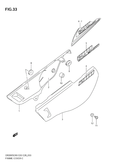 FRAME COVER (MODEL K6/K7/K8)