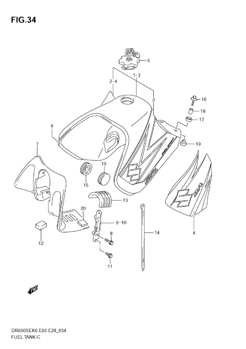 FUEL TANK (MODEL K6/K7)