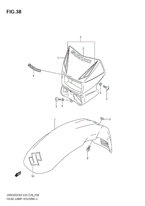 HEADLAMP HOUSING (MODEL K6/K7/K8)