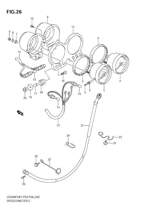 SPEEDOMETER - TACHOMETER (GS500H E28,E95)