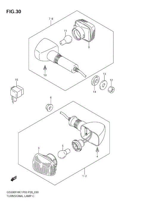 TURNSIGNAL LAMP (GS500H E28,E95)
