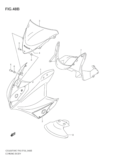 COWLING BODY (GS500FK9)
