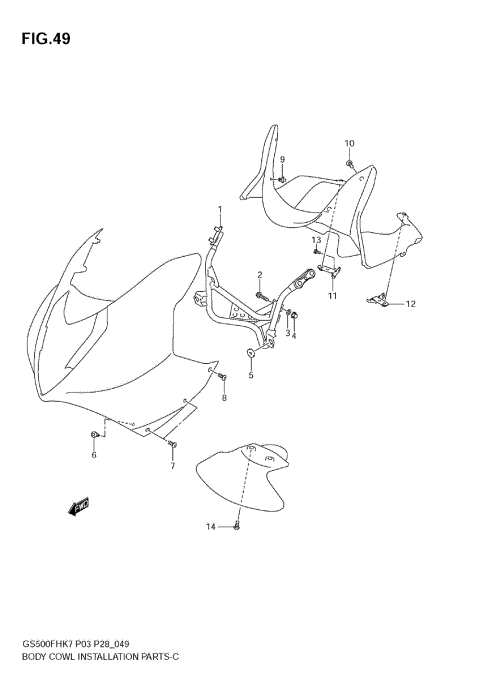 BODY CWL INSTALLATION PARTS  (WITH COWLING)