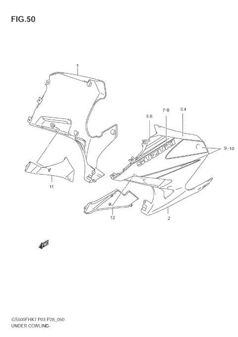 UNDER COWLING  (GS500FK7)