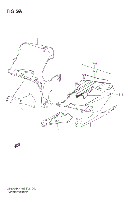 UNDER COWLING  (GS500FK8)