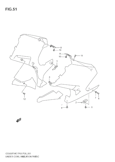 UNDER COWLING INSTALLATION PARTS (WITH COWLING)