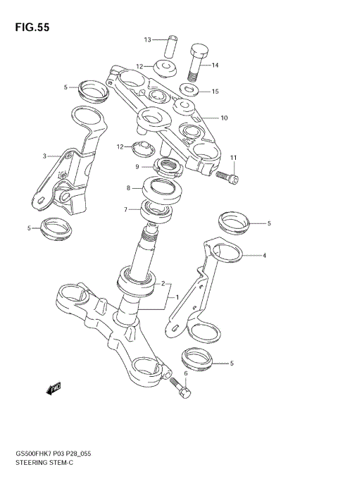 STEERING STEM (GS500H)