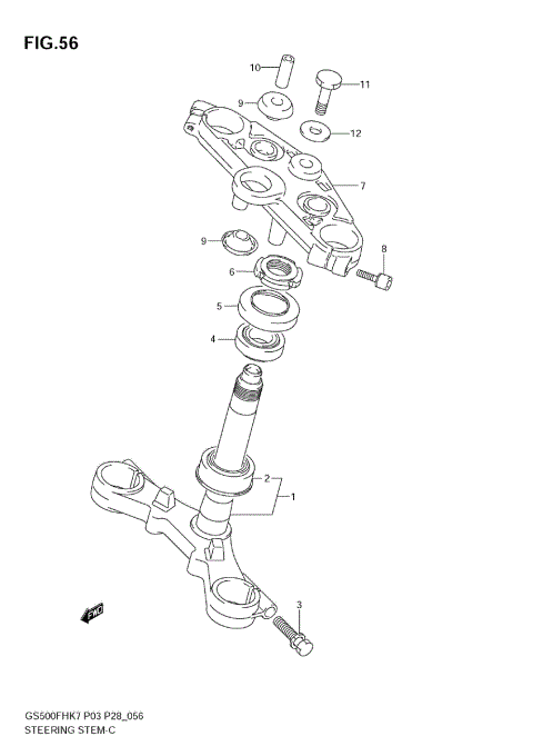 STEERING STEM (GS500F)
