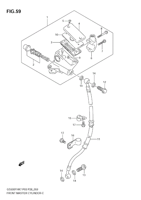 FRONT MASTER CYLINDER (GS500H)
