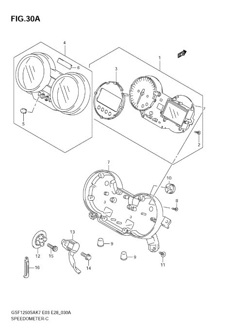 SPEEDOMETER (GSF1250SK7/SK8/SK9)