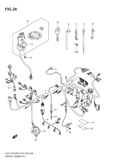 WIRING HARNESS (GSF1250SAK7/SAK8/SAK9)