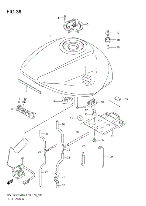 FUEL TANK (MODEL K7/K8)