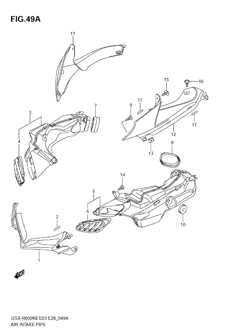 AIR INTAKE PIPE (MODEL K9)