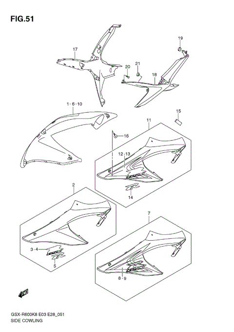 SIDE COWLING (MODEL K8)