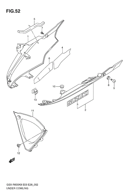 UNDER COWLING (MODEL K8)