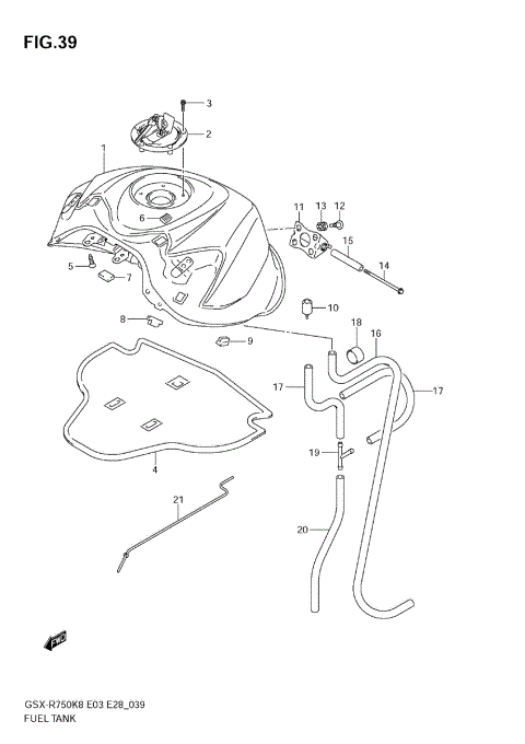 FUEL TANK (MODEL K8)