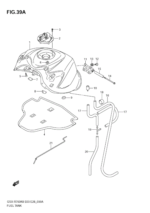 FUEL TANK (MODEL K9)