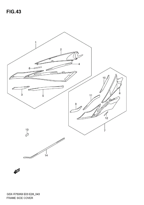 FRAME SIDE COVER (MODEL K8)