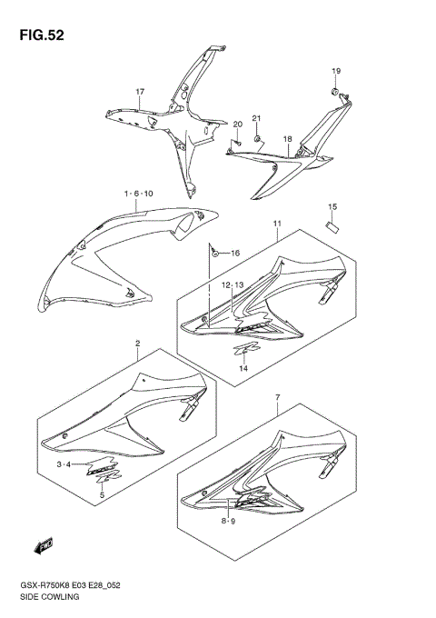 SIDE COWLING (MODEL K8)
