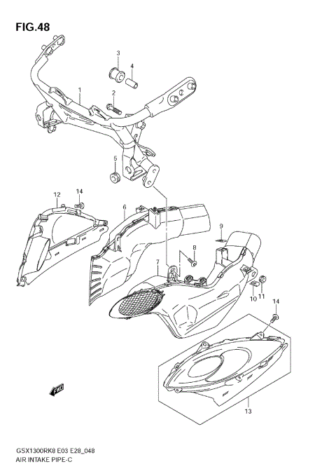 AIR INTAKE PIPE (MODEL K8)