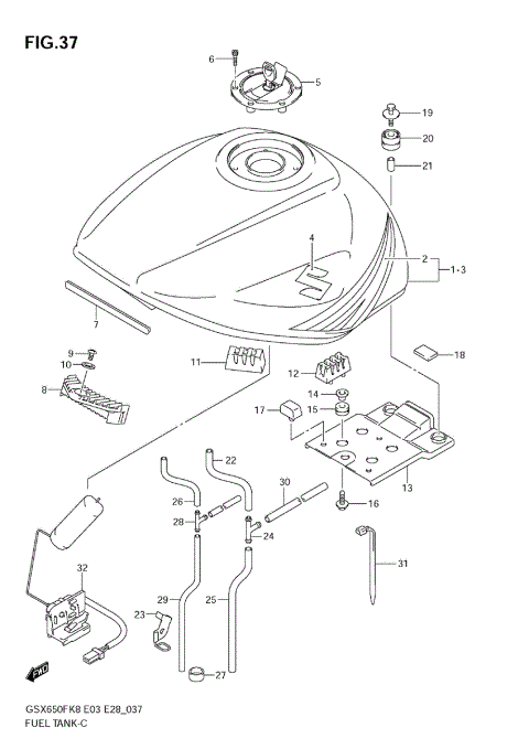 FUEL TANK (MODEL K8)