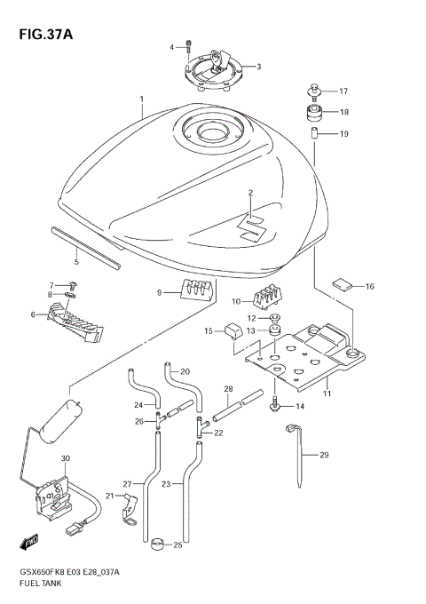 FUEL TANK (MODEL K9)