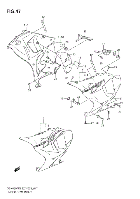 UNDER COWLING (MODEL K8)